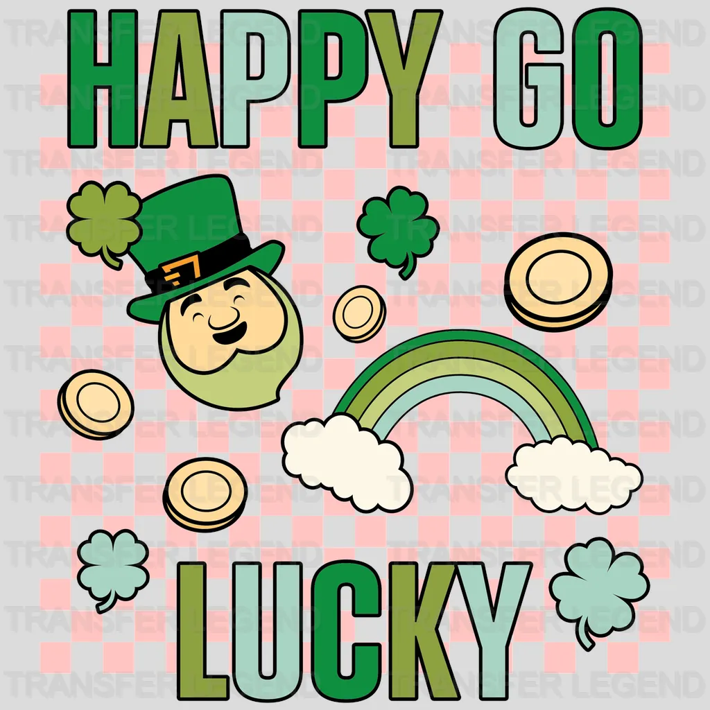 Happy Go Lucky St. Patrick's Day Design - DTF heat transfer - transferlegend