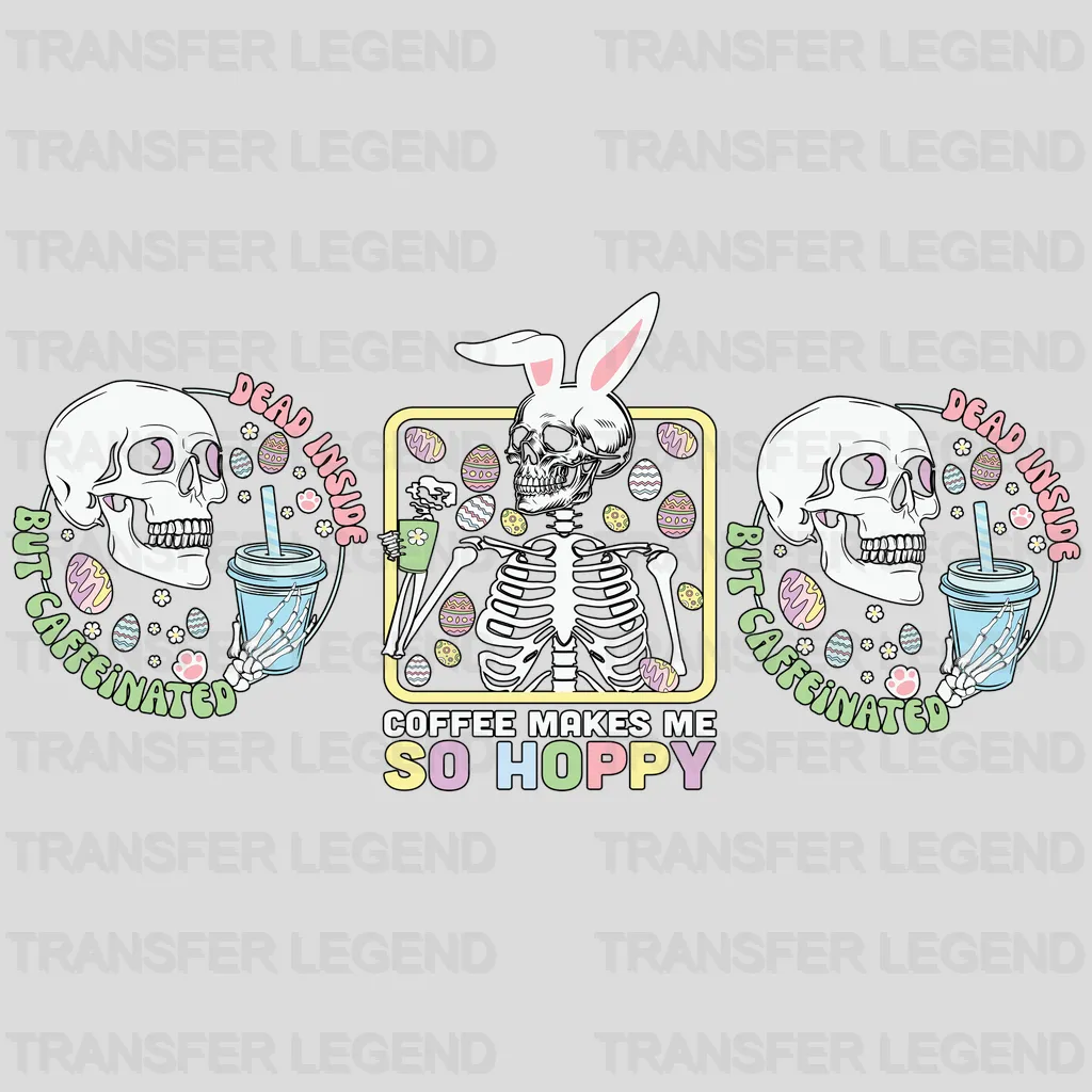 Coffee Makes Me So Hoppy Easter UV DTF Transfer Cup Wrap UV DTF Sticker - transferlegend