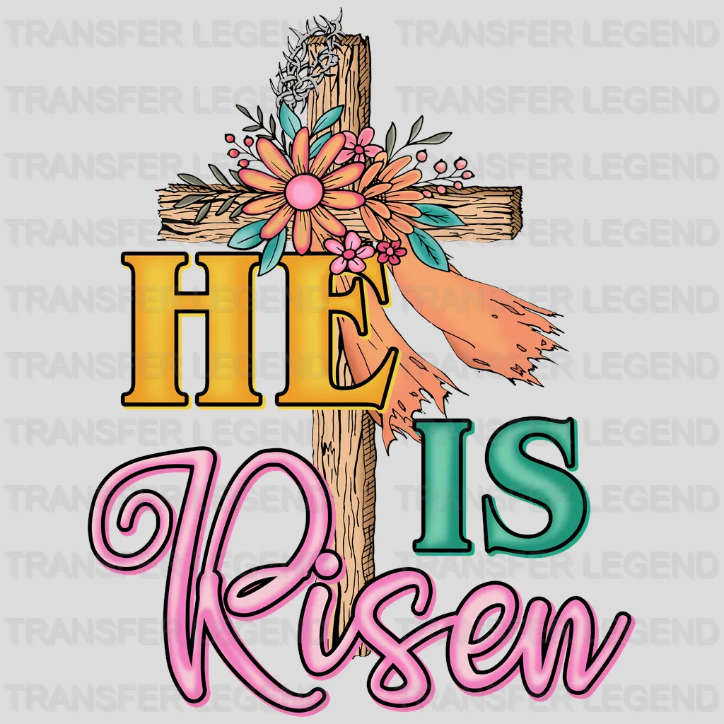 He Is Risen Easter Design - DTF heat transfer - transferlegend