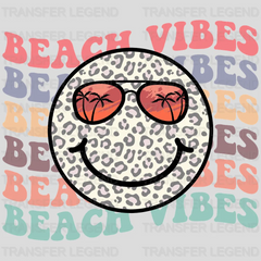 Beach Vibes Smiley Sunglasses DTF Transfer - transferlegend