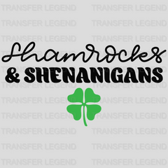 Shamrocks & Shenanigans St. Patrick's Day Design - DTF heat transfer - transferlegend