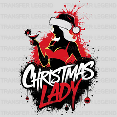 Christmas Lady Christmas design - DTF Heat Transfer - transferlegend