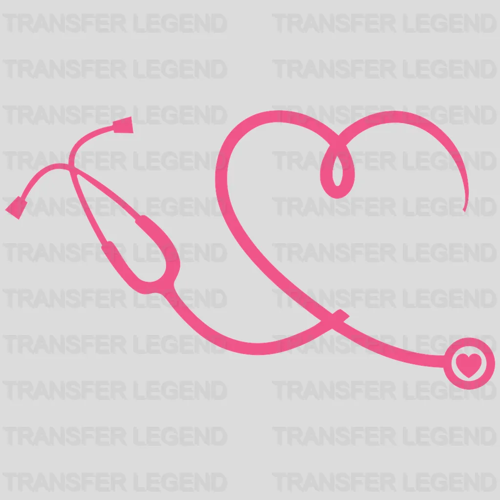 Stethoscope Heart - Essential Worker - Nurse Week - DTF heat transfer - transferlegend