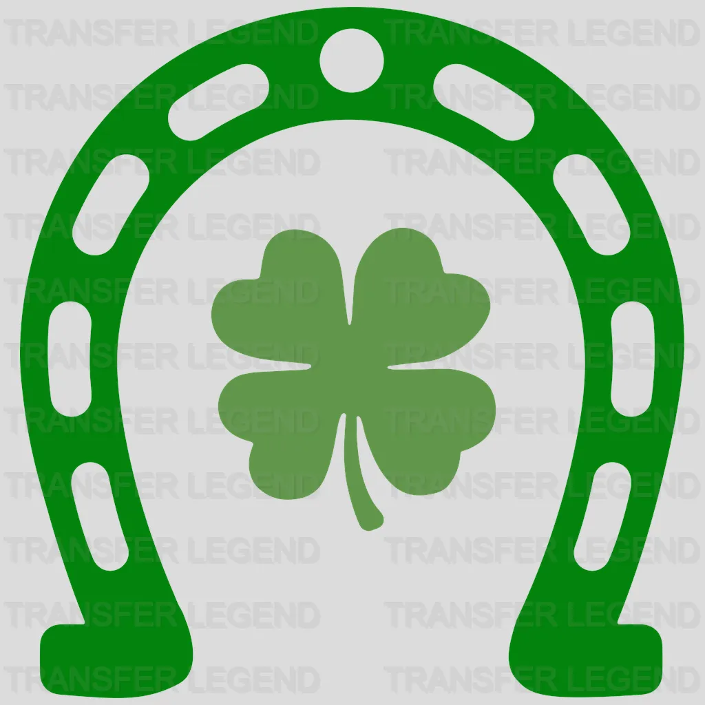 Horseshoe Clover St. Patrick's Day Design - DTF heat transfer - transferlegend