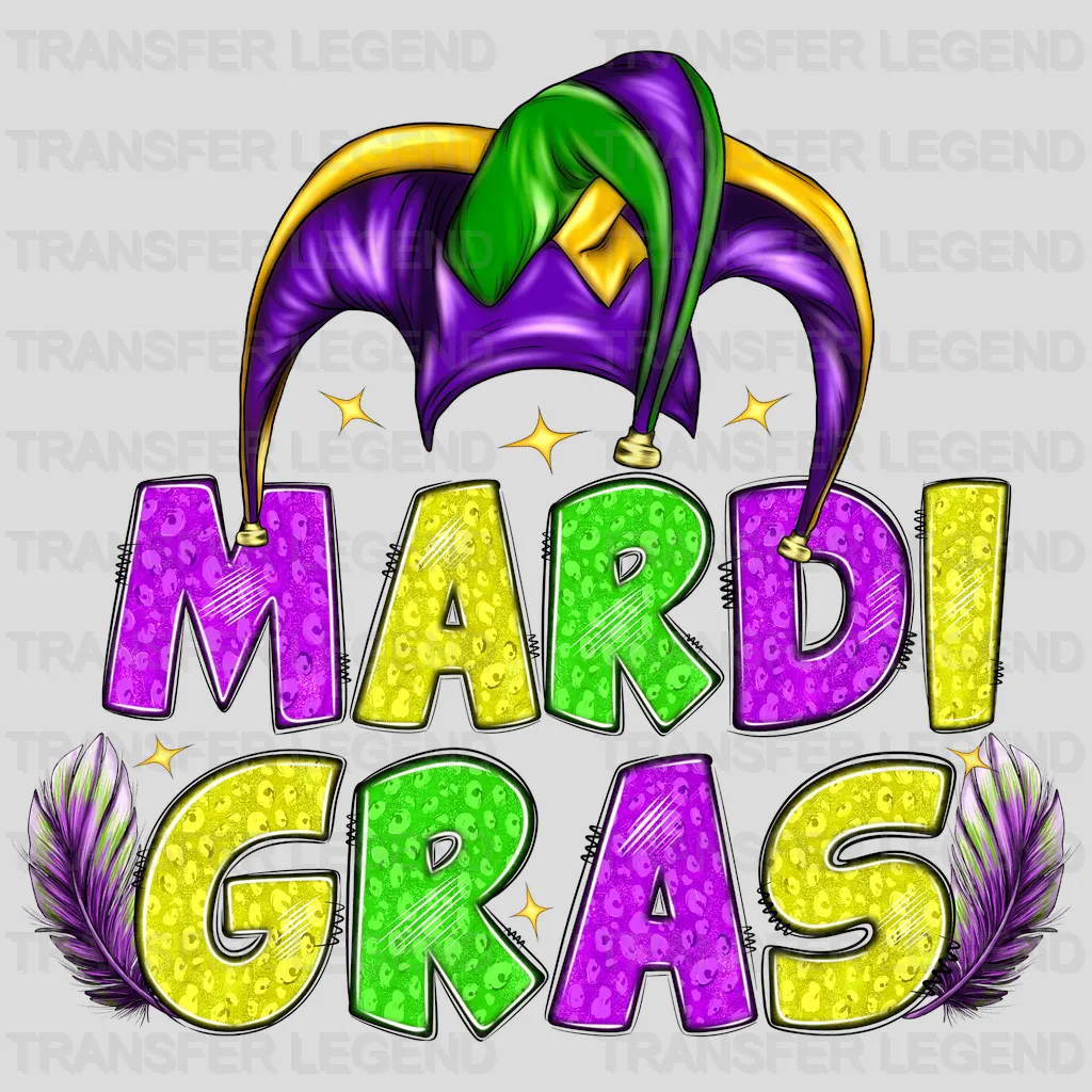 Mardi Gras Design- Mardi Gras DTF heat transfer - transferlegend