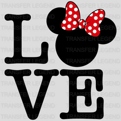 Love Style Mickey and Minnie Head Design - DTF heat transfer - transferlegend