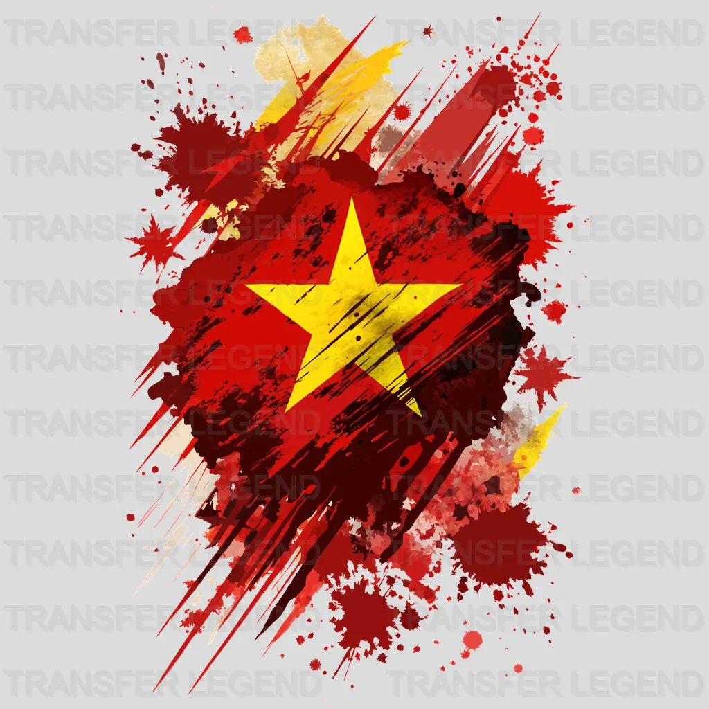 Vietnam Flag Design - DTF Heat Transfer - transferlegend