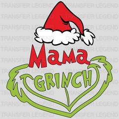 Mama Papa Little Family Grinch Face Design, Christmas Design, Dtf Heat Transfer - transferlegend