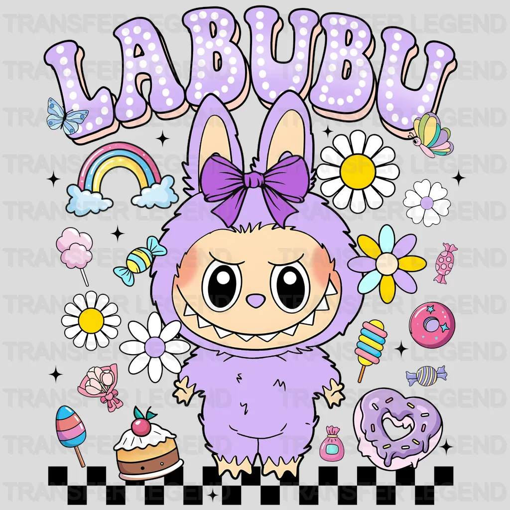Purple Hour Labubu Design - DTF Heat Transfers
