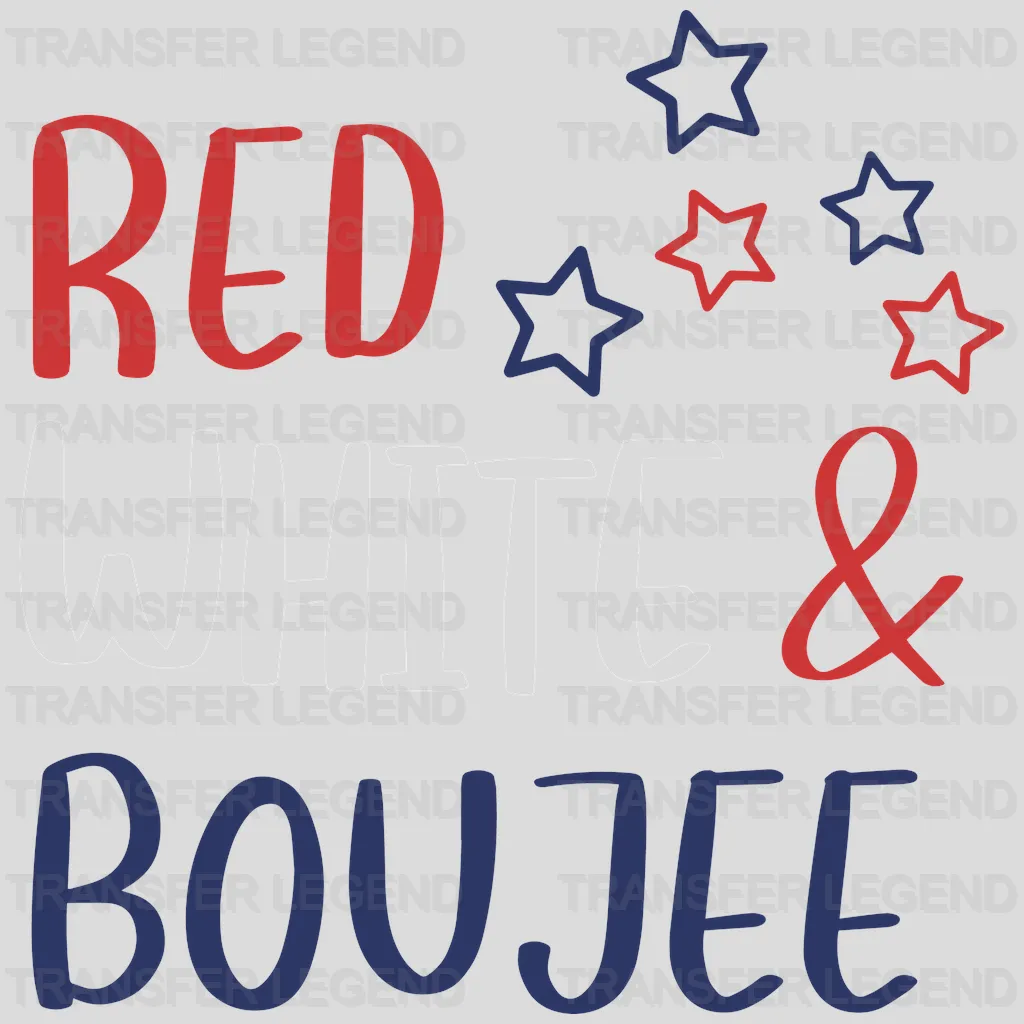 Red White and Boujee DTF Transfer - transferlegend