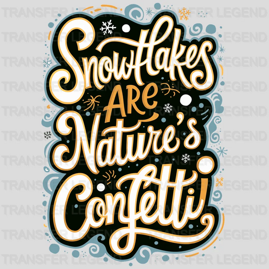 Nature's Confetti Winter Design - DTF Heat Transfers - transferlegend