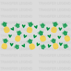 Pineapple Hearts UV DTF Transfer Cup Wrap UV DTF Sticker - transferlegend