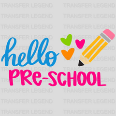 Hello Pre-School Design - DTF heat transfer - transferlegend