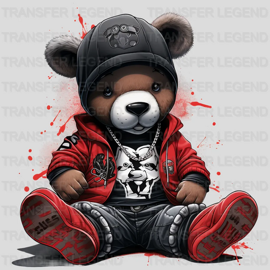 Tired Bear Teddy Design - DTF Heat Transfer - transferlegend