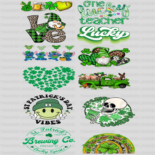 St. Patrick's Day Premade Gang sheet - 12 PCS 10 INCH - transferlegend