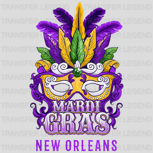 New Orleans Mardi Gras Design- Mardi Gras DTF heat transfer - transferlegend