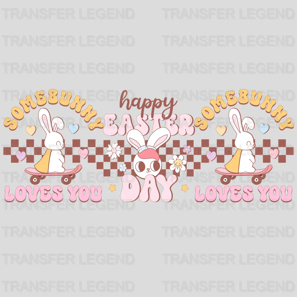 Somebunny Loves You Easter UV DTF Transfer Cup Wrap UV DTF Sticker - transferlegend