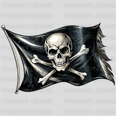 Hell Skull Flag Pirate Design - DTF Heat Transfer - transferlegend