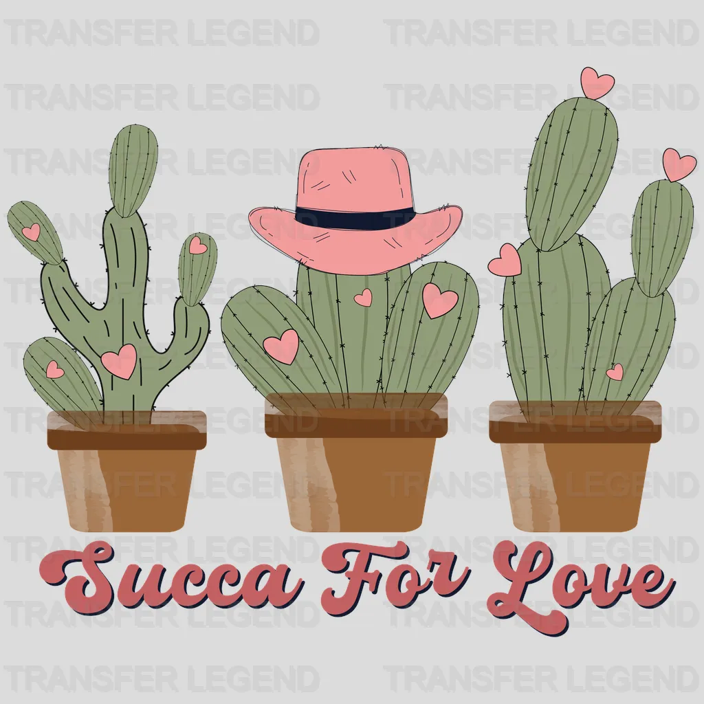 SOLID CACTUS SUCCA FOR LOVE - DTF heat transfer - transferlegend