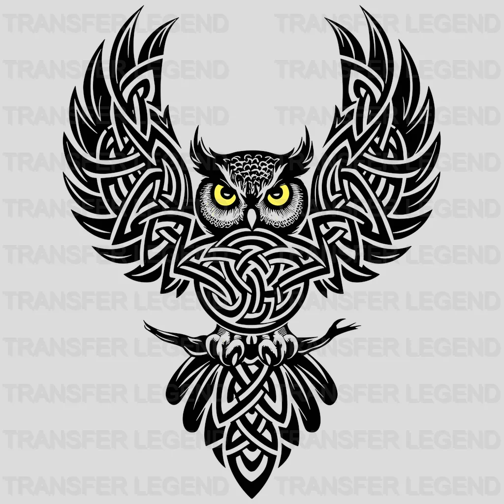 Viking Owl Nordic Design - DTF Heat Transfer - transferlegend