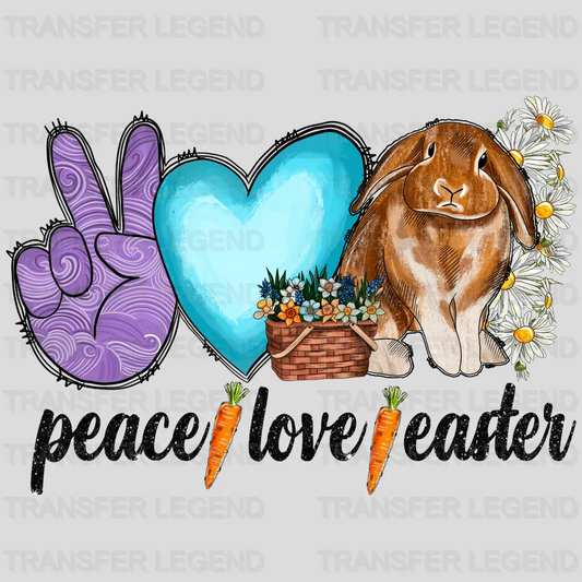 Peace Love Easter Bunny Design- DTF heat transfer - transferlegend