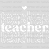 Teacher Teacher 100 Days Of School Design - DTF heat transfer - transferlegend