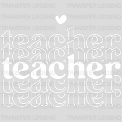 Teacher Teacher 100 Days Of School Design - DTF heat transfer - transferlegend