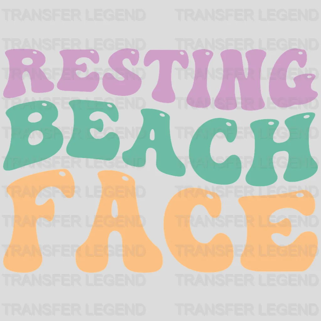 Resting Beach Face Summer UV DTF Transfer Cup Wrap UV DTF Sticker - transferlegend