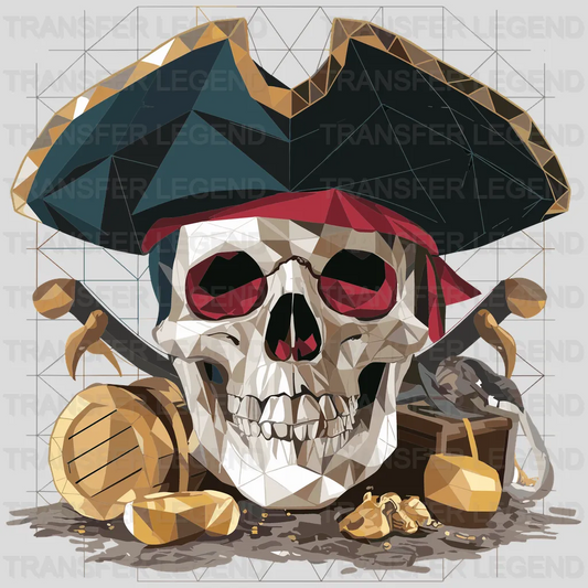 Puzzle Skull Pirate Design - DTF Heat Transfer - transferlegend