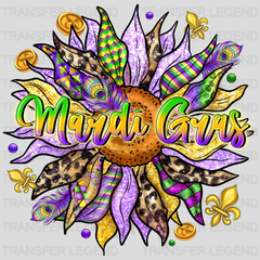 Flower Mardi Gras Design- Mardi Gras DTF heat transfer - transferlegend