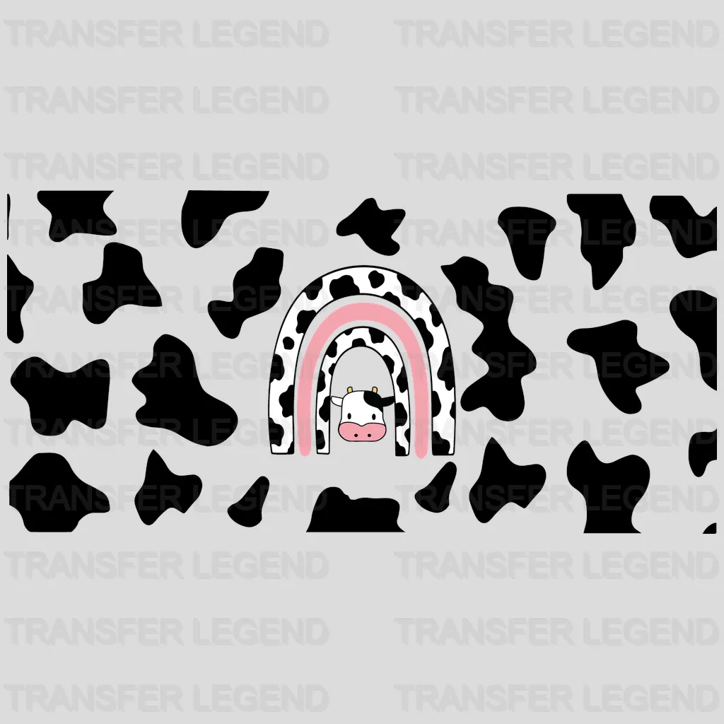 Cow Rainbow UV DTF Transfer Cup Wrap UV DTF Sticker - transferlegend