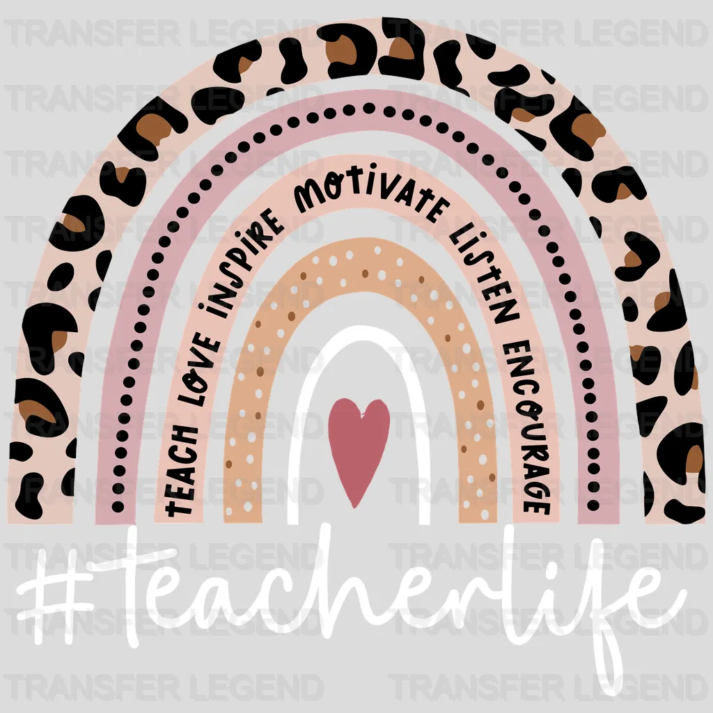 TeacherLife 100 Days Of School Design - DTF heat transfer - transferlegend