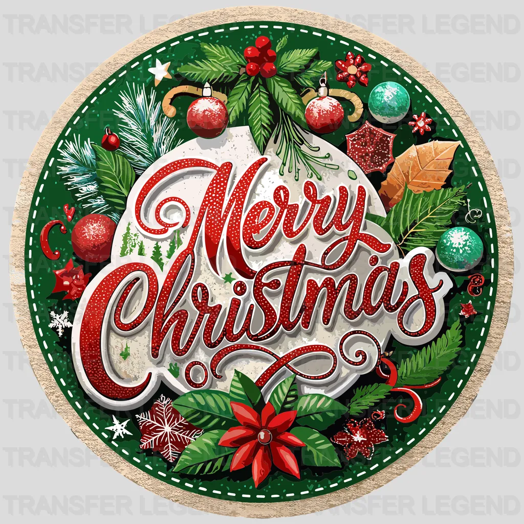 Merry Christmas Christmas design - DTF Heat Transfer - transferlegend