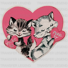 Valentine Cats Valentine's Day Design - DTF heat transfer - transferlegend