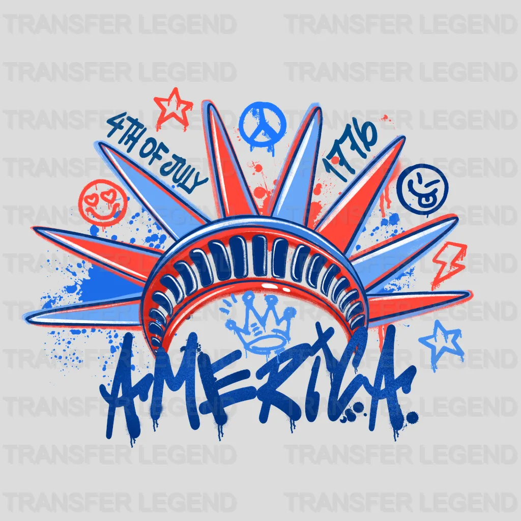 Time To Love 4th July Design - DTF Heat Transfers - transferlegend