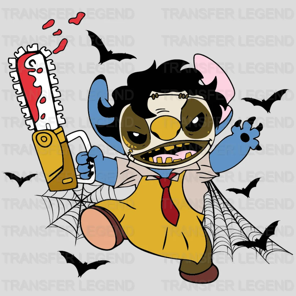 Disney Stitch Halloween Leatherface Design - DTF heat transfer - transferlegend