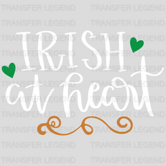 Irish At Heart St. Patrick's Day Design - DTF heat transfer - transferlegend