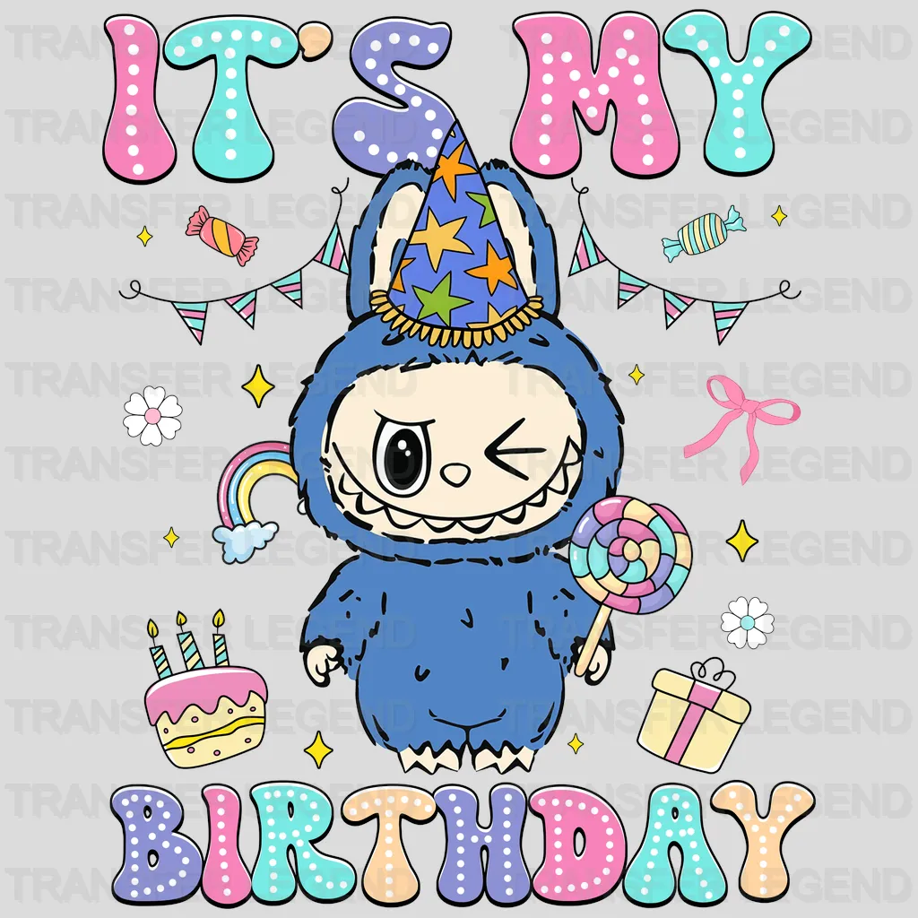 It's My Birthday 3 Labubu Design - DTF Heat Transfers