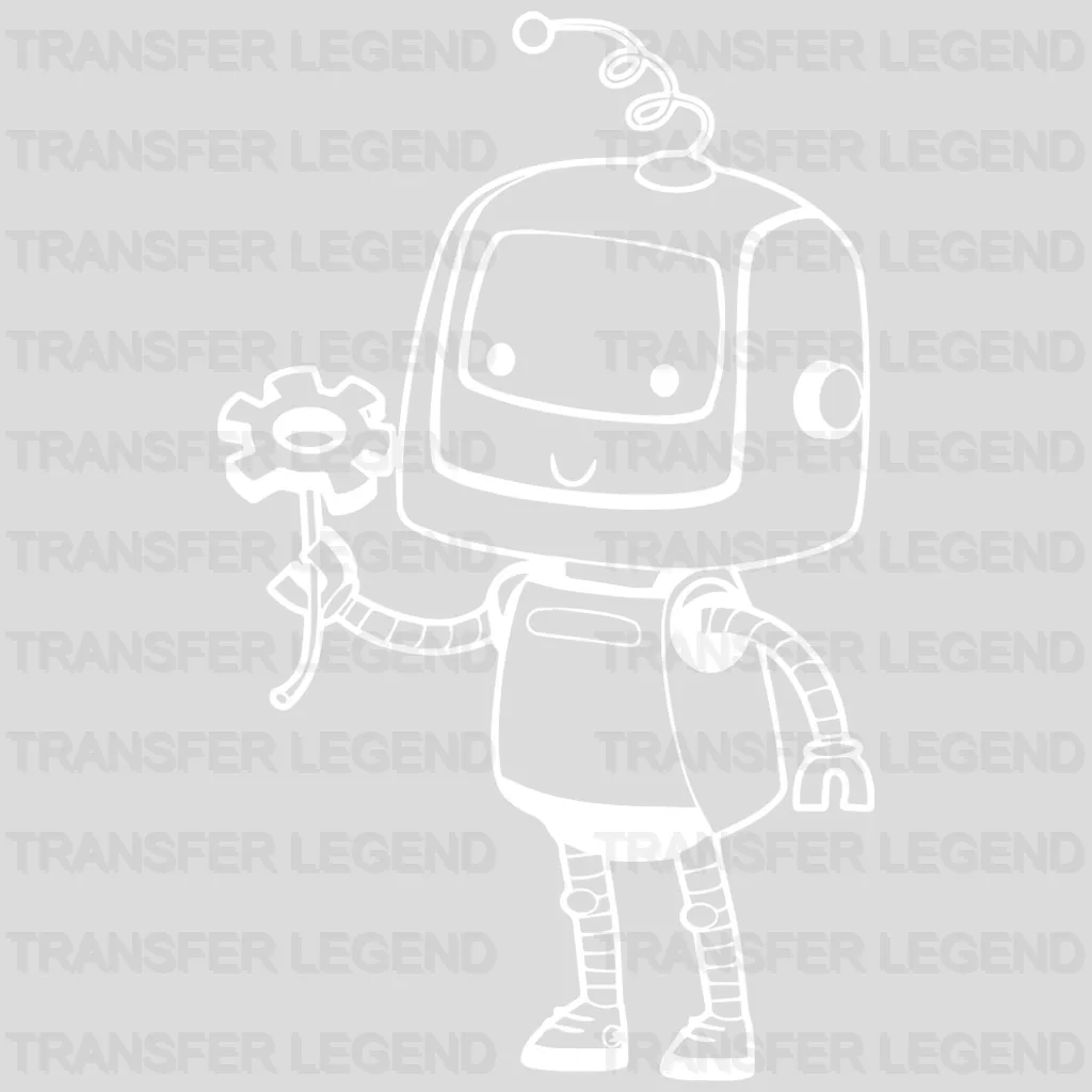 Robots In Love - Male Robot Matching Design - DTF heat transfer - transferlegend
