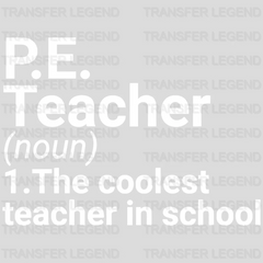 P.E Teacher 100 Days Of School Design - DTF heat transfer - transferlegend