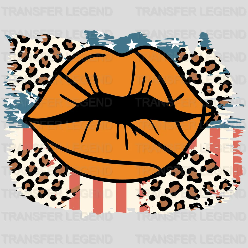 Basketball Lip DTF Transfer - transferlegend