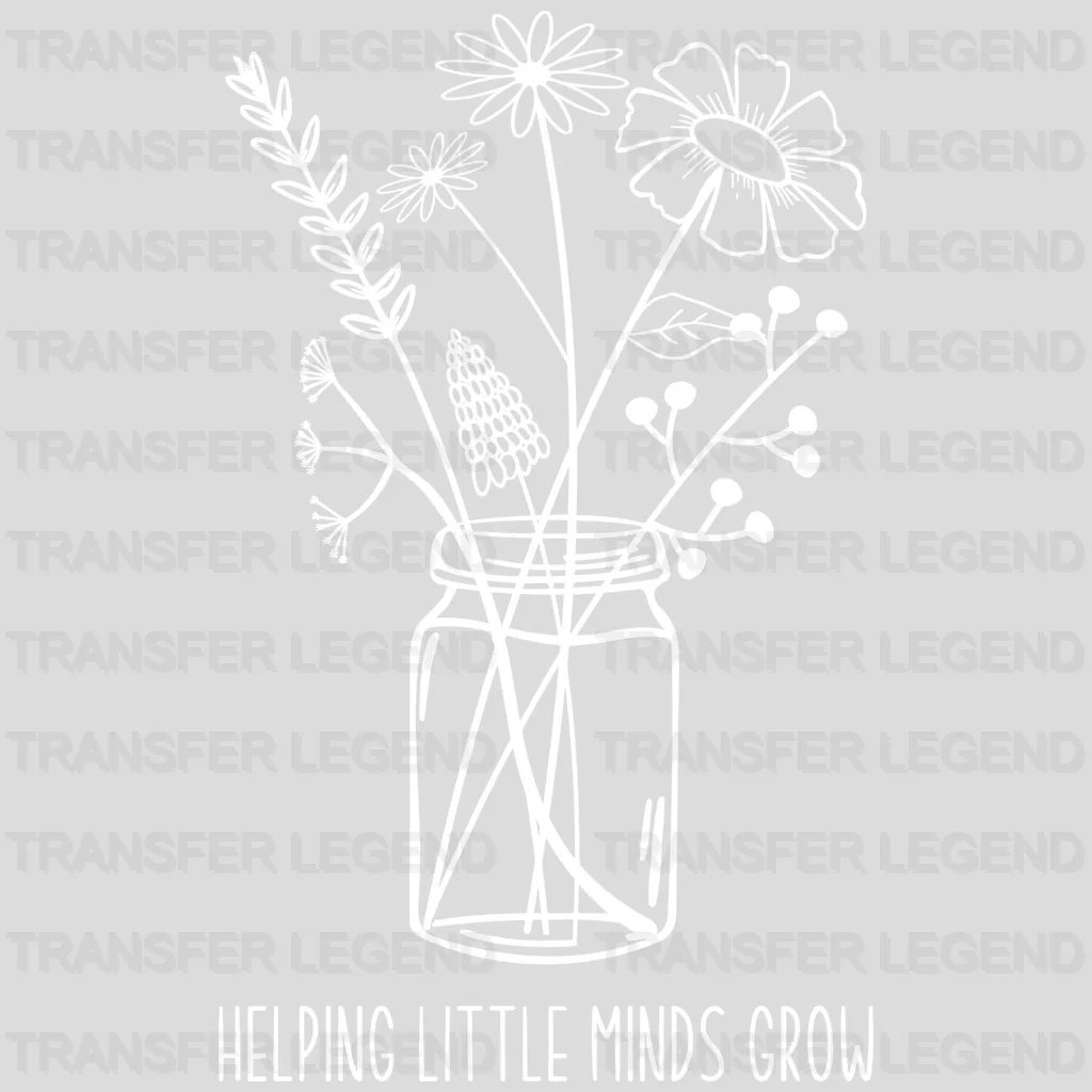 Helping Little Minds Grow 100 Days Of School Design - DTF heat transfer - transferlegend