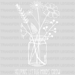 Helping Little Minds Grow 100 Days Of School Design - DTF heat transfer - transferlegend