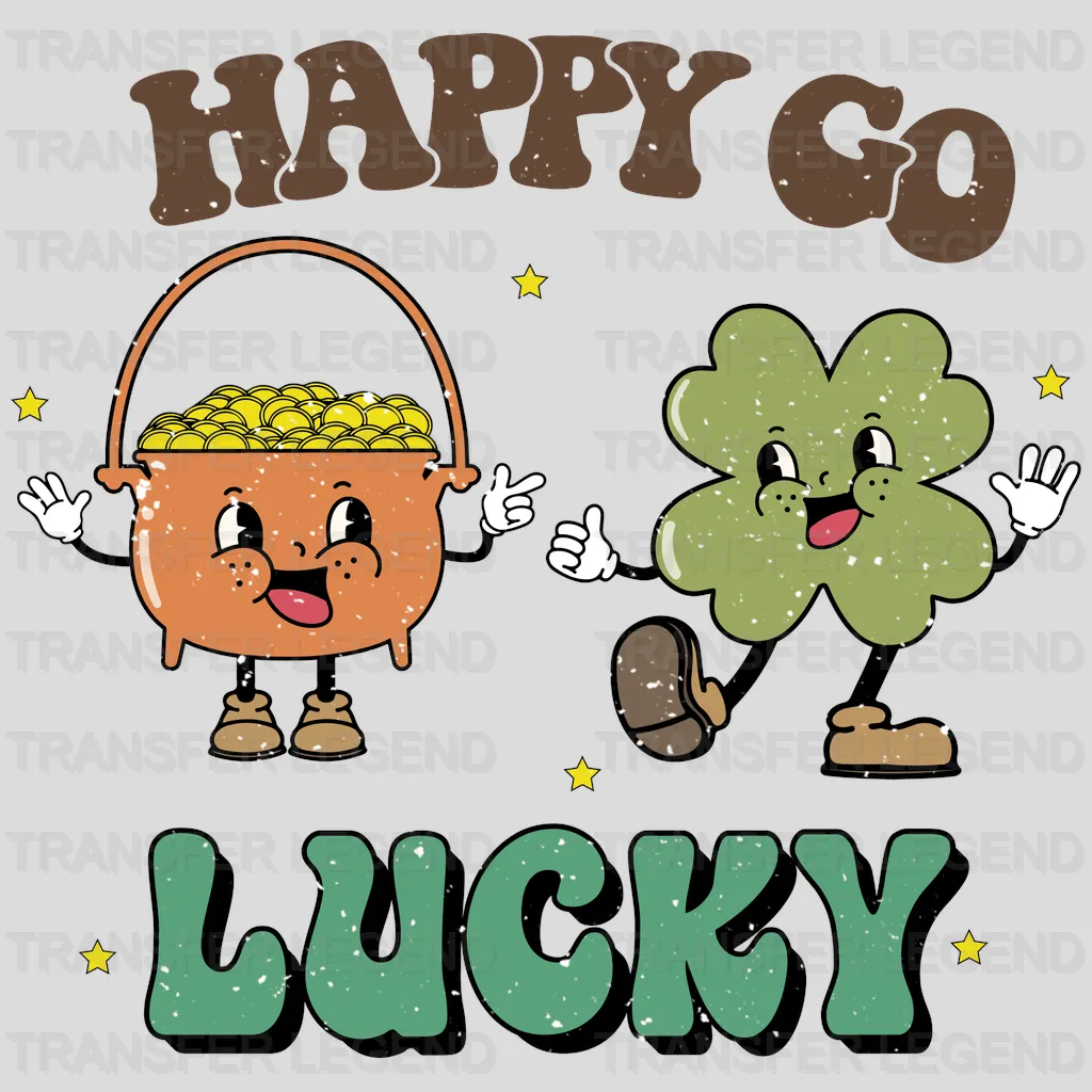 Happy Go Lucky St. Patrick's Day Design - DTF heat transfer - transferlegend