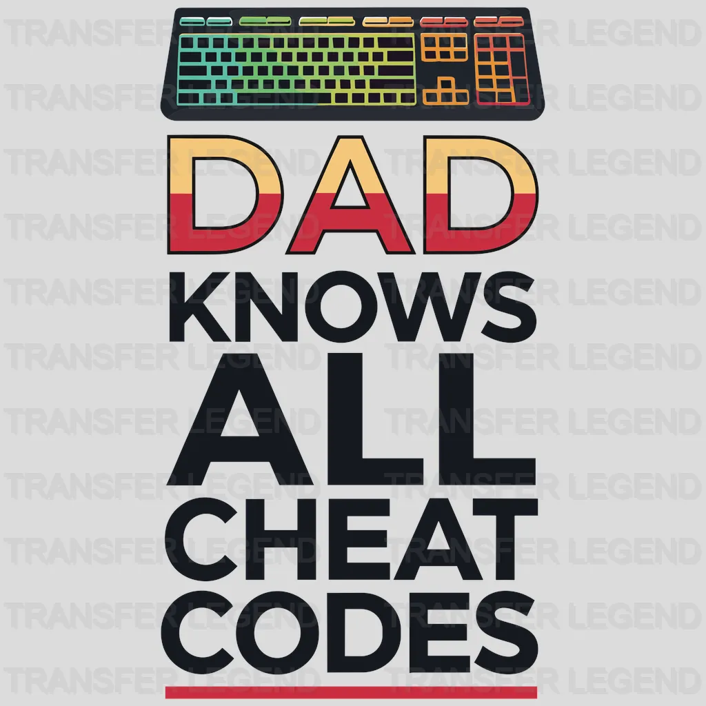 Dad Knows All Fathers Day Design - DTF Heat Transfers - transferlegend