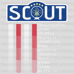 USA Scout - American Flag Scout Law Design - DTF heat transfer - transferlegend