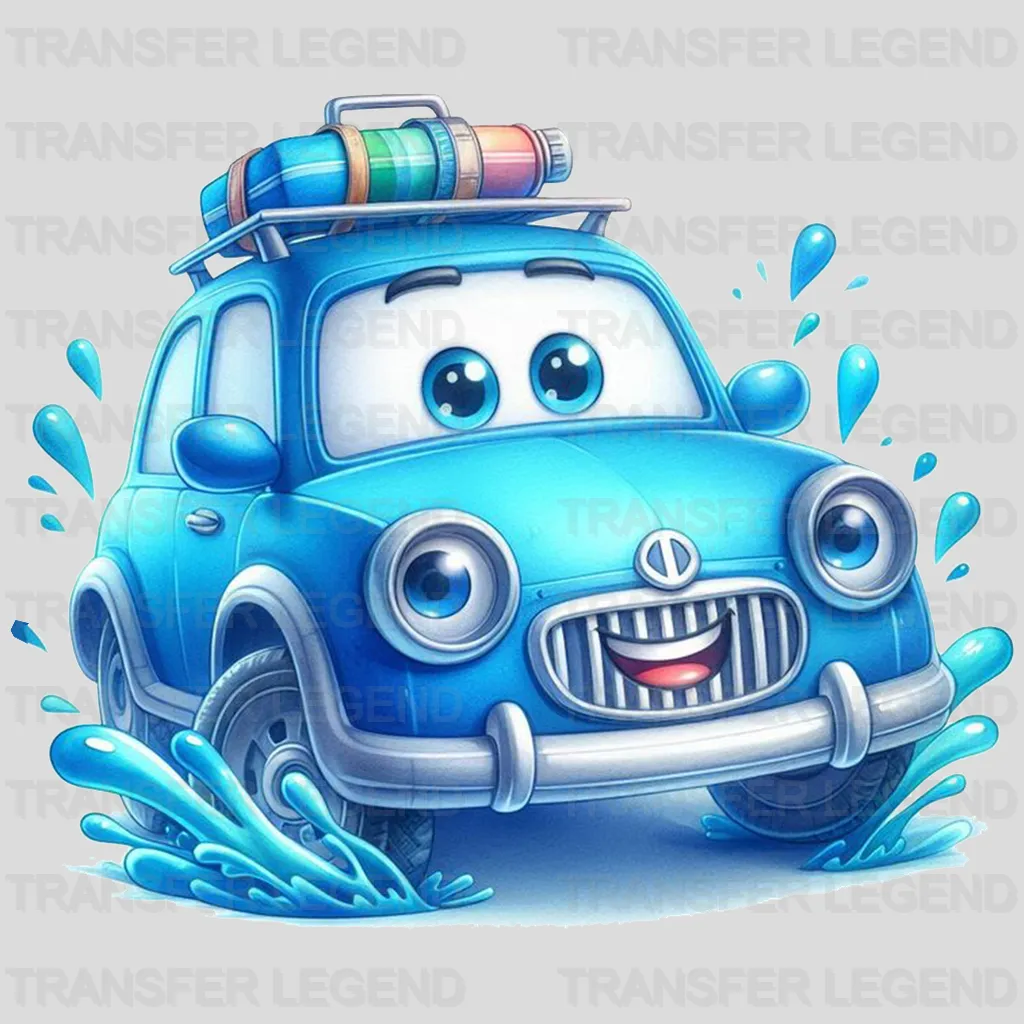 Blue Family Car  Disney Designs - DTF Heat Transfers