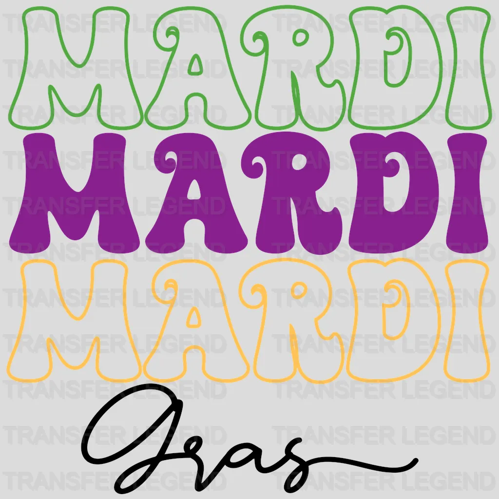 Mardi Mardi Gras Design- Mardi Gras DTF heat transfer - transferlegend