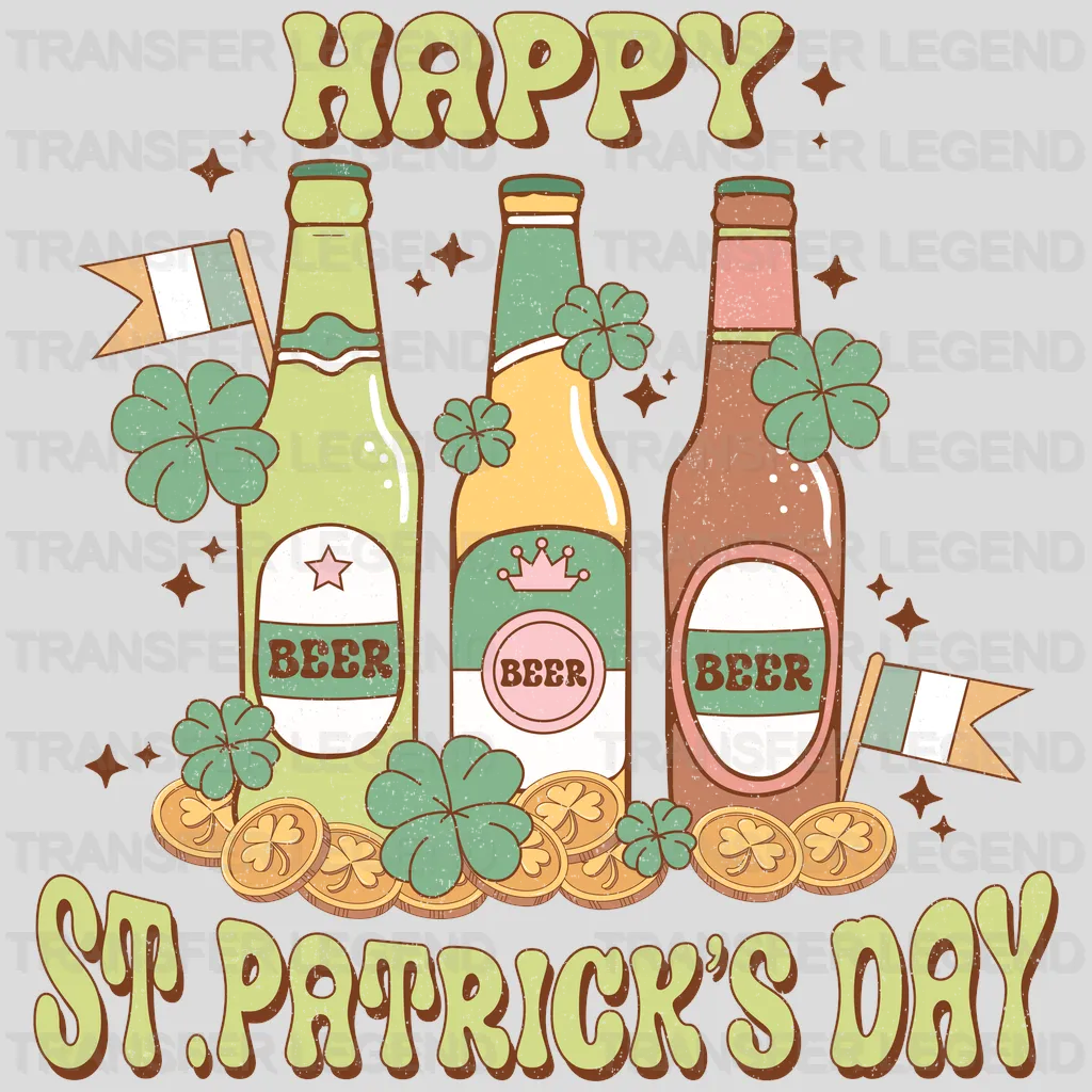 Bottles St. Patrick's Day Design - DTF heat transfer - transferlegend