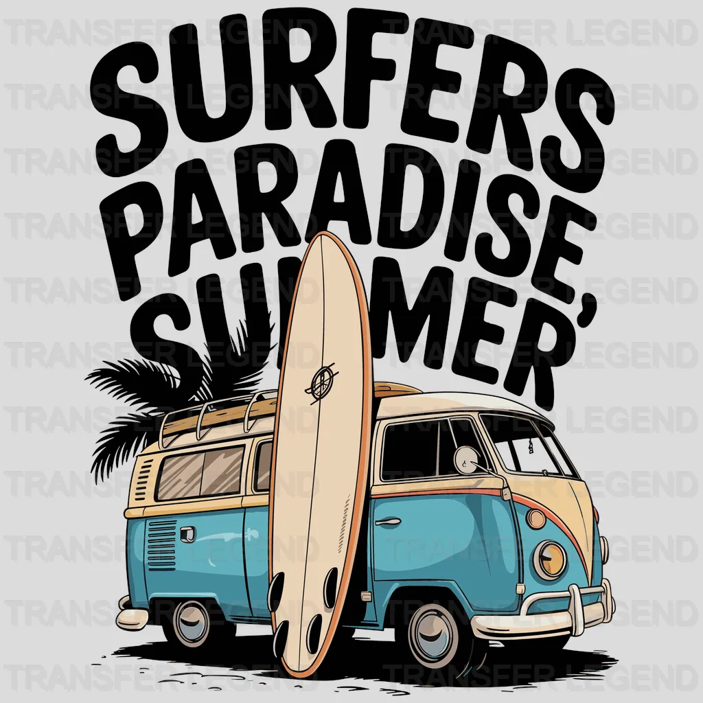 Surfers Beach Surfing Design - DTF Heat Transfers - transferlegend